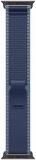 Apple Watch Band - Trail Loop - 49mm - Blue/Bright Blue - S/M - Black Titanium F...