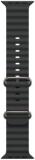 Apple Watch Band - Ocean Band (49mm) - Black with Natural Titanium Finish - Regular