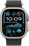 Apple Watch Band - Ocean Band (49mm) - Black with Natural Titanium Finish - Regular