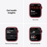 Apple Watch Series 7 [GPS + Cellular 45mm] Smart watch w/ (PRODUCT)RED Aluminum Case with (PRODUCT)RED Sport Band. Fitness Tracker, Blood Oxygen & ECG Apps, Always-On Retina Display, Water Resistant