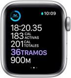 Apple Watch Series 6 (GPS + Cellular, 40mm) - Silver Aluminum Case with White Sport Band (Renewed)