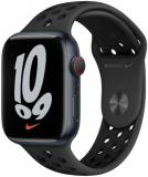 Apple Watch Nike Series 7 (GPS + Cellular, 45MM) - Midnight Aluminum Case with Anthracite/Black Nike Sport Band (Renewed)