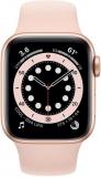 Apple Watch Series 6 (GPS, 40mm) - Gold Stainless Steel Case with Pink Sport Band (Renewed)