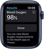 Apple Watch Series 6 (GPS, 44mm) - Blue Aluminum Case with Deep Navy Sport Band (Renewed)