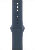 Apple Watch Series 9 [GPS + Cellular, 45mm] - Silver Aluminum Case with Storm Blue Sport Band, M/L (Renewed Premium)