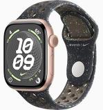 Apple Watch Series 10 [GPS + Cellular, 42mm] - Rose Gold Aluminum Case with Midnight Sky Nike Sport Band, S/M (Renewed)