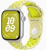 Apple Watch Series 10 [GPS + Cellular, 46mm] - Silver Aluminum Case with Volt Splash Nike Sport Band, M/L (Renewed)