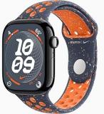 Apple Watch Series 10 [GPS, 46mm] - Jet Black Aluminum Case with Blue Flame Nike Sport Band, M/L (Renewed)