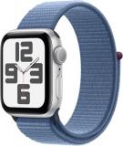 Apple Watch SE (2nd Gen) [GPS, 44mm] - Silver Aluminum Case with Winter Blue Spo...