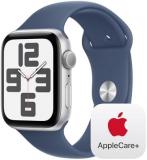 Apple Watch SE (2nd Gen) [GPS 44mm] Smartwatch with Silver Aluminium Case with Denim Sport Band M/L. Fitness and Sleep Trackers, Crash Detection, Heart Rate Monitor, Retina Display