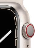 Apple Watch Series 7 (GPS + Cellular, 45MM) - Starlight Aluminum Case with Starlight Sport Band (Renewed Premium)