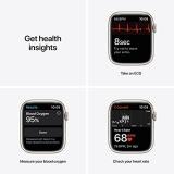 Apple Watch Series 7 (GPS + Cellular, 45MM) - Starlight Aluminum Case with Starlight Sport Band (Renewed Premium)