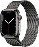 Apple Watch Series 7 (GPS + Cellular, 41mm) Graphite Stainless Steel Case with Graphite Milanese Loop (Renewed)