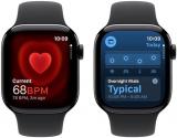Apple Watch Series 10 (GPS, 42MM) Jet Black Aluminum Case with Black Sport Band, M/L (Renewed)