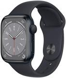 Apple Watch Series 8 [GPS 41mm] Smart Watch w/Midnight Aluminum Case with Midnight Sport Band - M/L. Fitness Tracker, Blood Oxygen & ECG Apps, Always-On Retina Display, Water Resistant