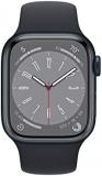 Apple Watch Series 8 [GPS 41mm] Smart Watch w/Midnight Aluminum Case with Midnight Sport Band - M/L. Fitness Tracker, Blood Oxygen & ECG Apps, Always-On Retina Display, Water Resistant