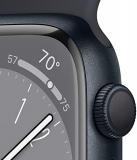 Apple Watch Series 8 [GPS 41mm] Smart Watch w/Midnight Aluminum Case with Midnight Sport Band - M/L. Fitness Tracker, Blood Oxygen & ECG Apps, Always-On Retina Display, Water Resistant