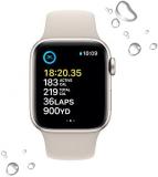 Apple Watch SE (2nd Gen) [GPS 40mm] Smart Watch w/Starlight Aluminum Case & Starlight Sport Band - S/M. Fitness & Sleep Tracker, Crash Detection, Heart Rate Monitor, Retina Display, Water Resistant