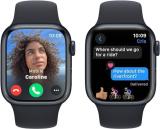 Apple Watch Series 9 [GPS, 41mm] - Midnight Aluminum Case with Midnight Sport Band S/M (Renewed Premium)