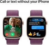 Apple Watch Series 10 [GPS, 42mm] - Rose Gold Aluminum Case with Plum Sport Loop (Renewed)