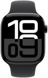 Apple Watch Series 10 [GPS, 46mm] - Jet Black Aluminum Case with Black Sport Band, M/L (Renewed)