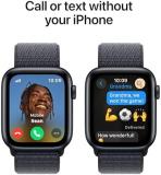 Apple Watch SE (2nd Gen) [GPS + Cellular 44mm] Smartwatch with Midnight Aluminum Case with Ink Sport Loop One Size. Fitness and Sleep Trackers, Crash Detection, Heart Rate Monitor, Carbon Neutral