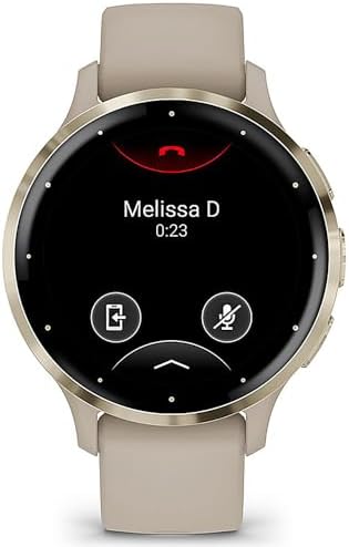 Garmin Venu 3S Soft Gold Stainless Steel Bezel AMOLED Smartwatch, 41mm Ivory Case, 010-02785-04 - Bundle w/Deco Essentials 18mm Milanese Bands, Dock and Dust Cover