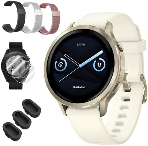 Garmin Venu 4 41mm Health and Fitness GPS Smartwatch, AMOLED, Lunar Gold with Bo...