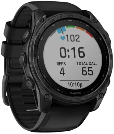 Garmin Tactix 8 51mm Solar Edition GPS Smartwatch (Black) with Screen Protectors and Charging Stand Bundle (3 Items)