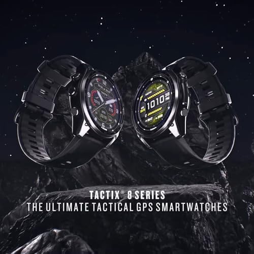 Garmin Tactix 8 51mm Sapphire Solar Elite Edition Smartwatch (Black) with Tempered Glass Screen Protector Film Bundle (13 Items)