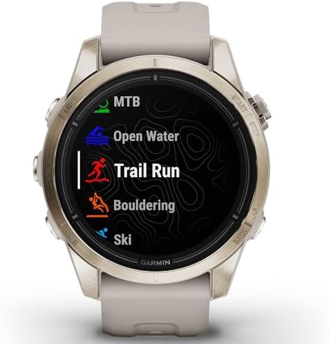 Garmin epix Pro (Gen 2) Sapphire Edition, 42mm, High Performance Smartwatch, Advanced Training Technology, Built-in Flashlight, Light Sand - Bundle w/Deco Essentials Nylon Bands & Screen Protectors