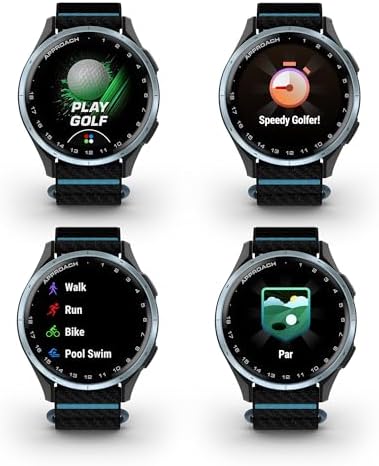 Garmin Approach J1, Junior Golf Watch with GPS, Bright and Colorful Display,Features for Learning and Improving, Cloud Blue Aluminum Bezel with Black/Azure ComfortFit Fabric Band Bundle