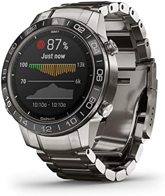 Garmin MARQ Aviator, Men's Luxury Tool Watch Designed for Your Passion for Aviation, View Flight Paths, Weather Reports, Start Flight Logging and More (Renewed)
