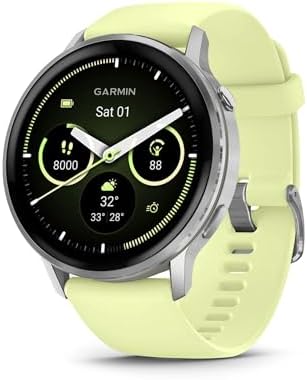 Garmin Venu 4 45mm GPS Smartwatch with Advanced Health and Fitness Tracking (Silver with Citron Silicone Band) Bundle