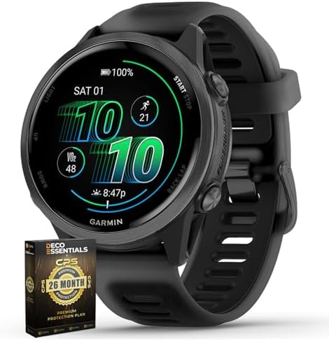Garmin 010-02970-00 Forerunner 570-42mm GPS Smartwatch Aluminum and Black Band B...