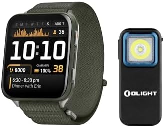 Garmin Venu X1 Moss with Titanium Caseback and Moss ComfortFit Nylon Band Bundle...
