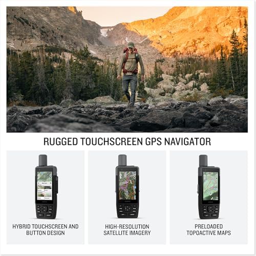 Garmin GPSMAP H1, Premium GPS Handheld Navigator with Color Touchscreen and Buttons, Durable IP67 Water Rating, Long Battery Life, Built-in Flashlight, Preloaded Maps
