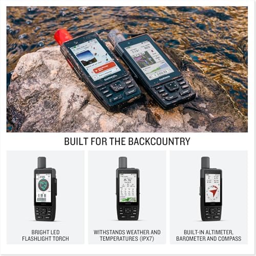 Garmin GPSMAP H1, Premium GPS Handheld Navigator with Color Touchscreen and Buttons, Durable IP67 Water Rating, Long Battery Life, Built-in Flashlight, Preloaded Maps