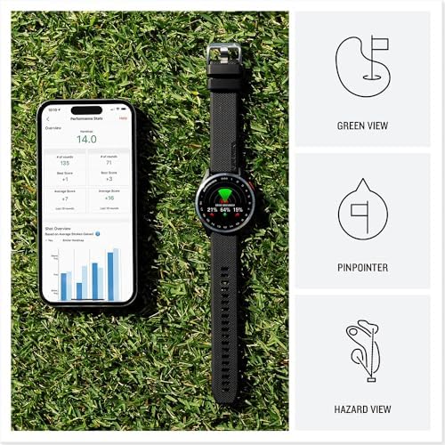 Garmin 010-03009-01 Approach S44 GPS Golf Smartwatch, Silver Aluminum Bezel with Twilight Band Bundle with Deco Essentials Exclusive 26 Month CPS Enhanced Protection Pack