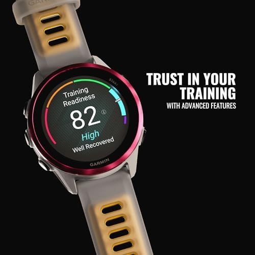 Garmin Forerunner 570 47mm GPS Running Smartwatch (Indigo/Imperial Purple) Bundle with Charging Stand and Car Adapter