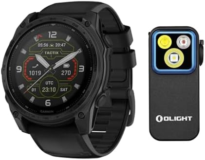 Garmin Tactix 8 51mm Sapphire Solar Elite Edition Smartwatch (Black) Bundle with...