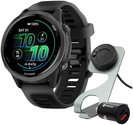 Garmin Forerunner 570 42mm GPS Running Smartwatch (Slate Gray/Black Band) Bundle...
