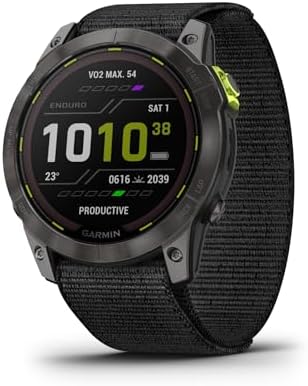 Garmin Enduro 2 (MPX) Ultraperformance Watch, Comes with Nylon and Silicone Band, Long-Lasting GPS Battery Life, Solar Charging, Preloaded Maps