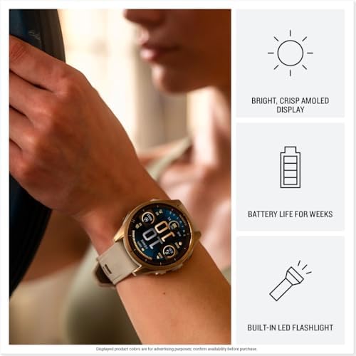 Garmin fēnix 8 – 51 mm, AMOLED, Premium Multisport GPS Smartwatch, Long-Lasting Battery Life, Dive-Rated, Built-in LED Flashlight, Slate Gray with Black Band (Renewed)