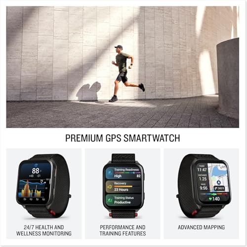 Garmin Venu X1, Thin and Lightweight GPS Smartwatch, AMOLED Display, Advanced Health and Fitness Features, Black with Slate Titanium Caseback and ComfortFit Nylon Band