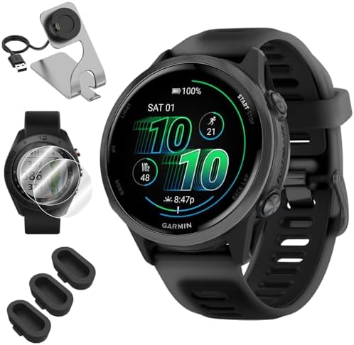 Garmin 010-02970-00 Forerunner 570 42mm GPS Smartwatch, Aluminum and Black Band ...