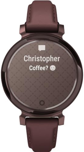 Garmin Lily 2 Classic Dark Bronze with Mulberry Leather Band Smartwatch Bundle with Charging Dock for Venu 3 + Silicone Dust Cover (3-Pack) + Tempered Glass Screen Protector (2-Pack)