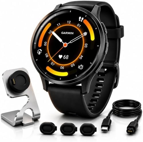 Garmin Venu 3S Silver Stainless Steel Bezel AMOLED Smartwatch, 41mm Sage Gray Ca...