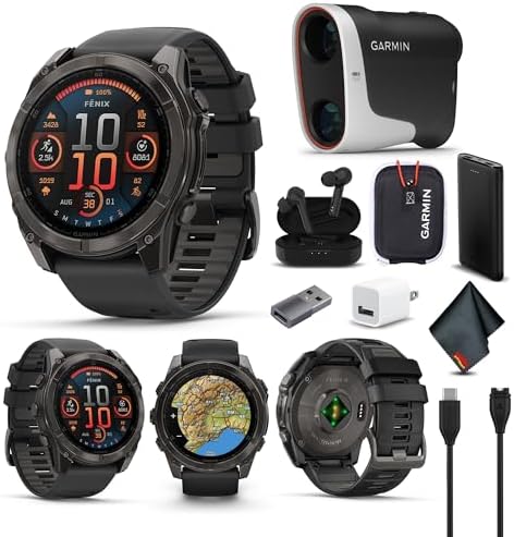Garmin Fenix 8 51MM AMOLED Sapphire Premium Multisport GPS Smartwatch Carbon Gra...
