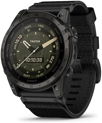Garmin Tactix 7 AMOLED Edition, Specialized Military & Tactical GPS Smartwatch, Adaptive AMOLED Display, Built-in Flashlight, Preloaded TopoActive Mapping (Renewed)
